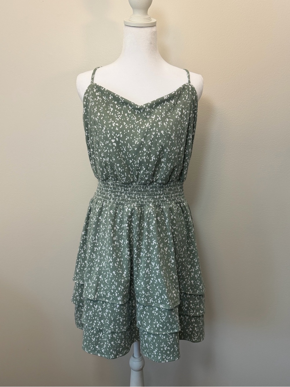 Emerald Sundae Sage Green Floral Sundress